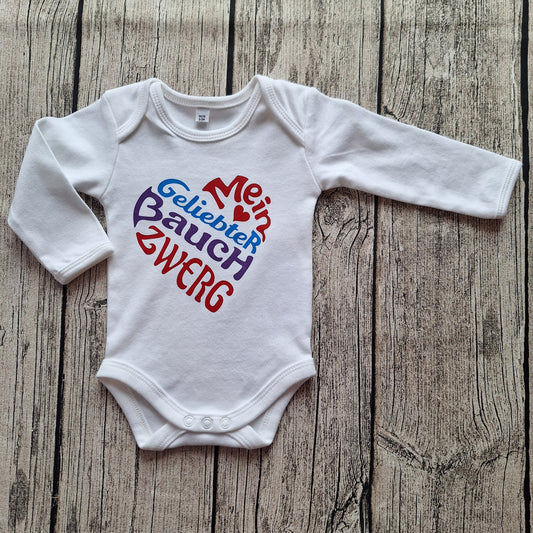 Bedruckter Baby-Body „Mein geliebter Bauchzwerg“ – Größe 50/56 👶💛